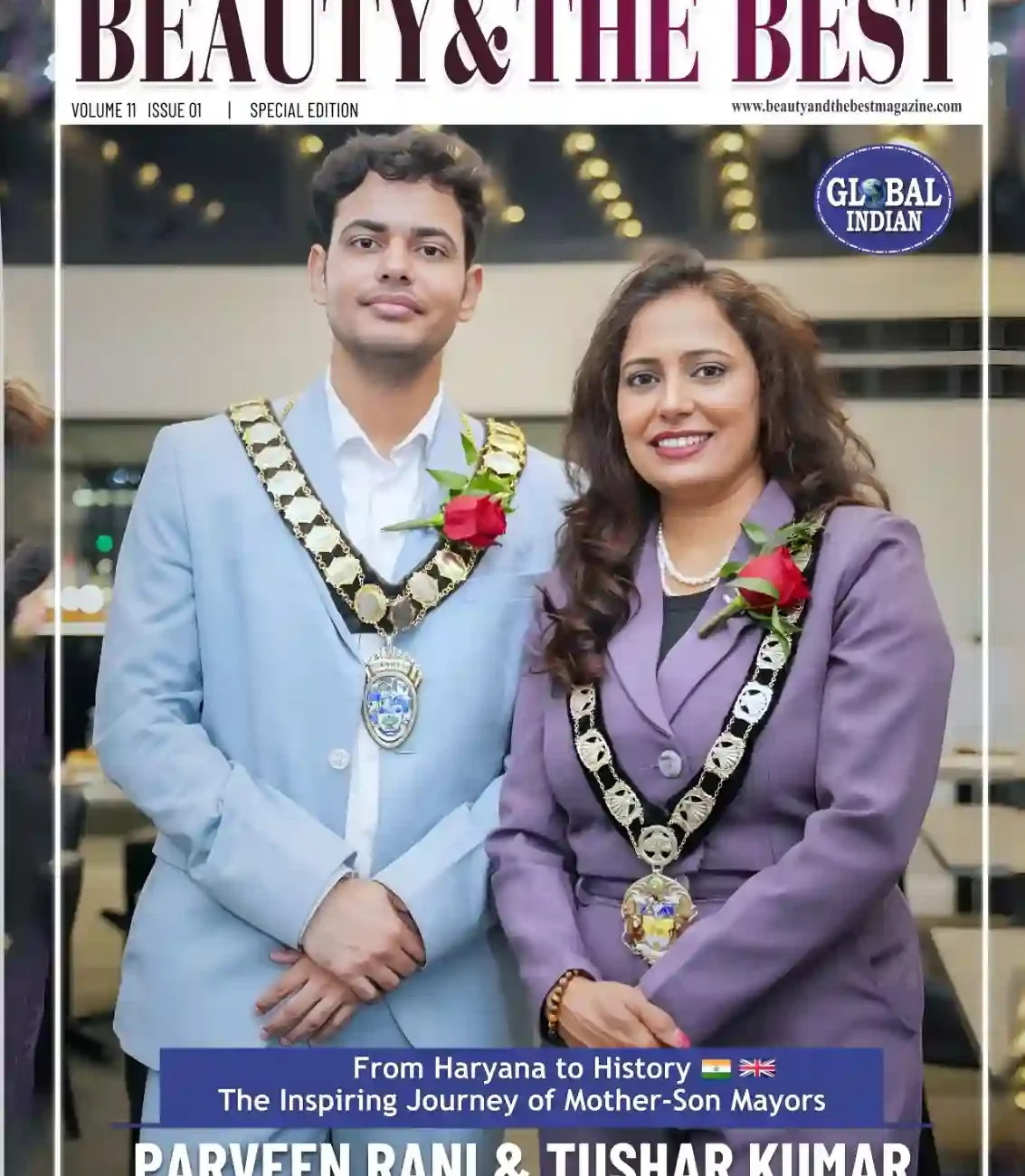 Parveen Rani and Tushar Kumar historic mother-son mayor duo in Hertsmere UK