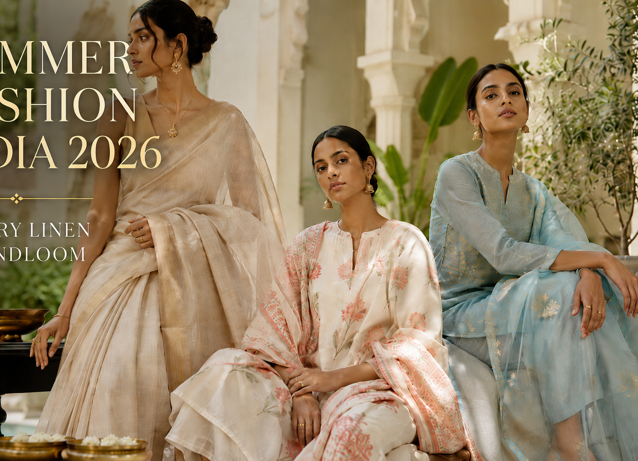 Summer Fashion India 2026 luxury linen and handloom outfits for Indian women