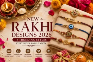 New Rakhi Designs 2026 featuring silver, bracelet, personalized and traditional Raksha Bandhan rakhis